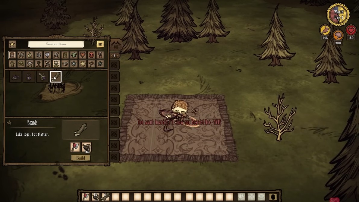 Lucy the Axe being used in Don't Starve Together