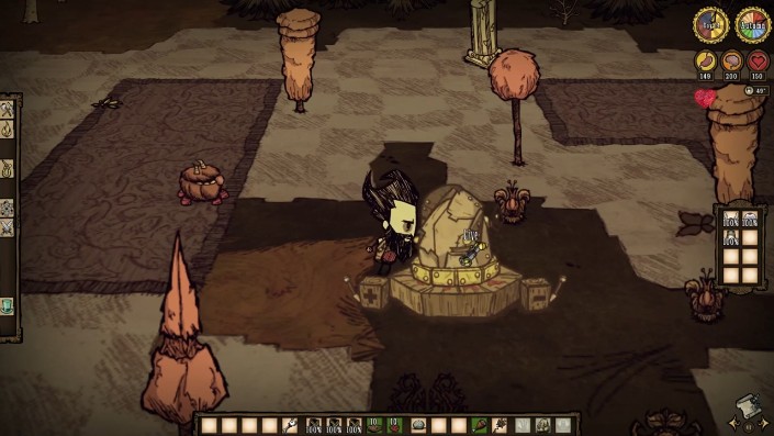 A player exploring a new world after using the Teleportato