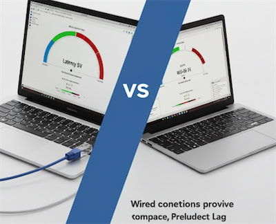 Image comparing wired and wireless network connections