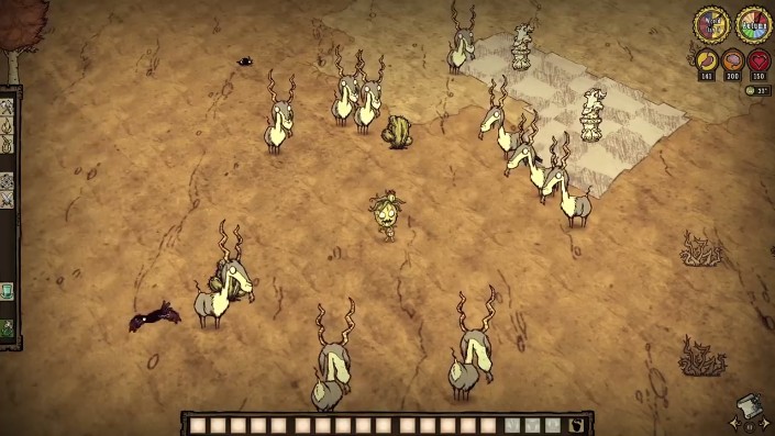 绿洲沙漠中漫步的伏特羊