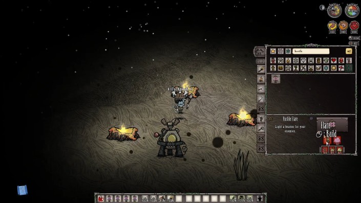 Glommer appearing during a full moon in Don't Starve Together