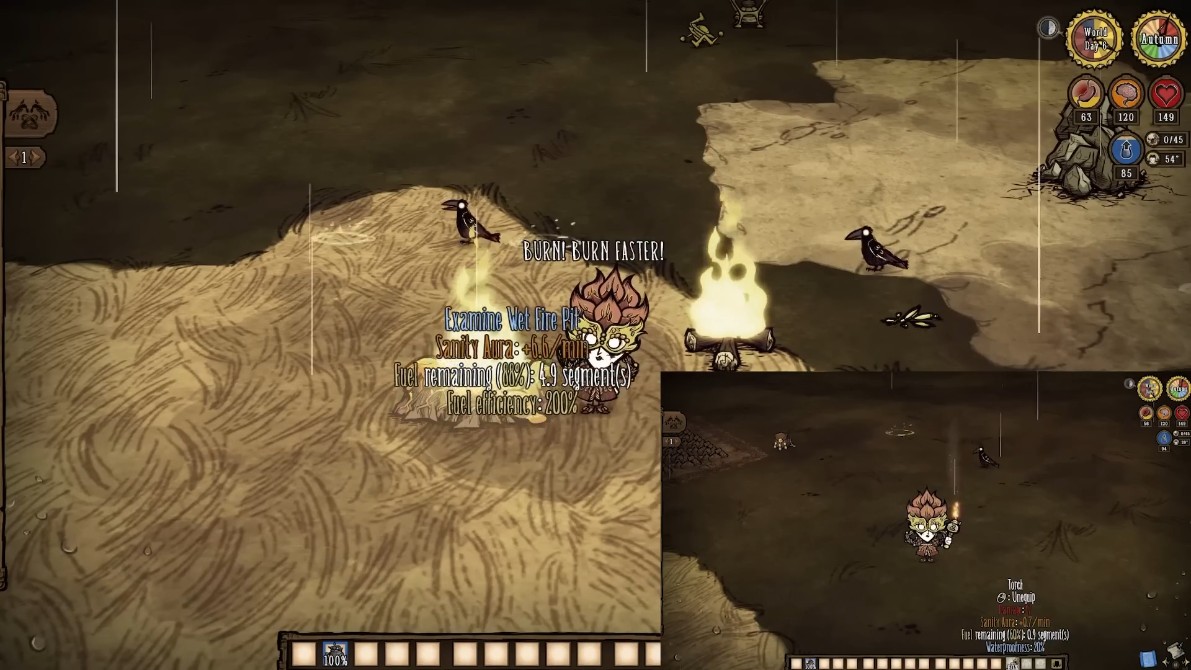 Various types of ponds in Don't Starve Together