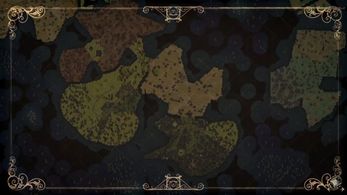 饥荒联机版中绿洲沙漠的全景图