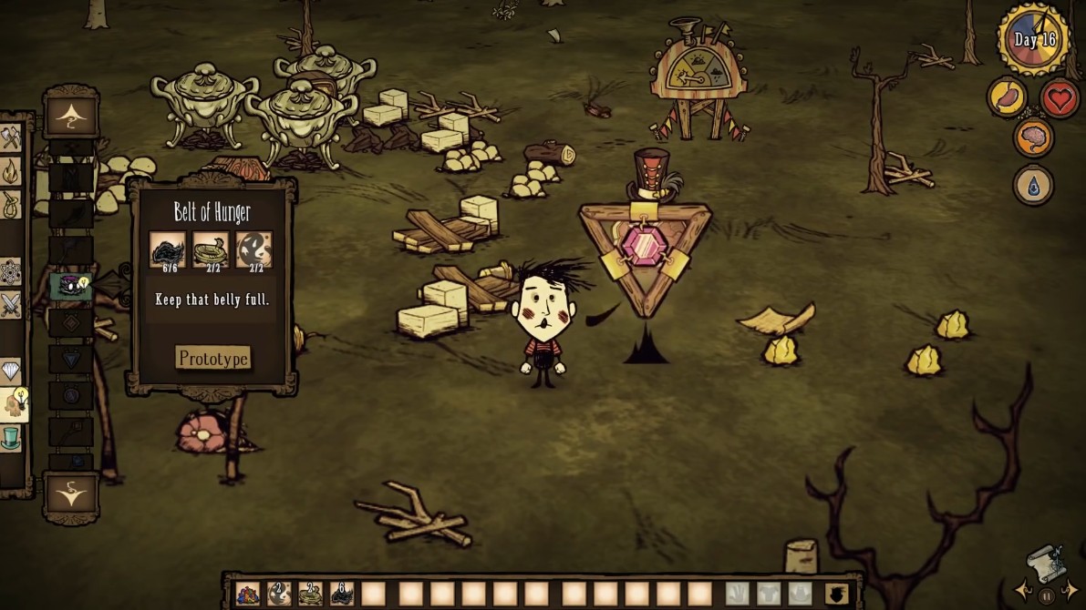 A player frustrated with RNG in Don't Starve