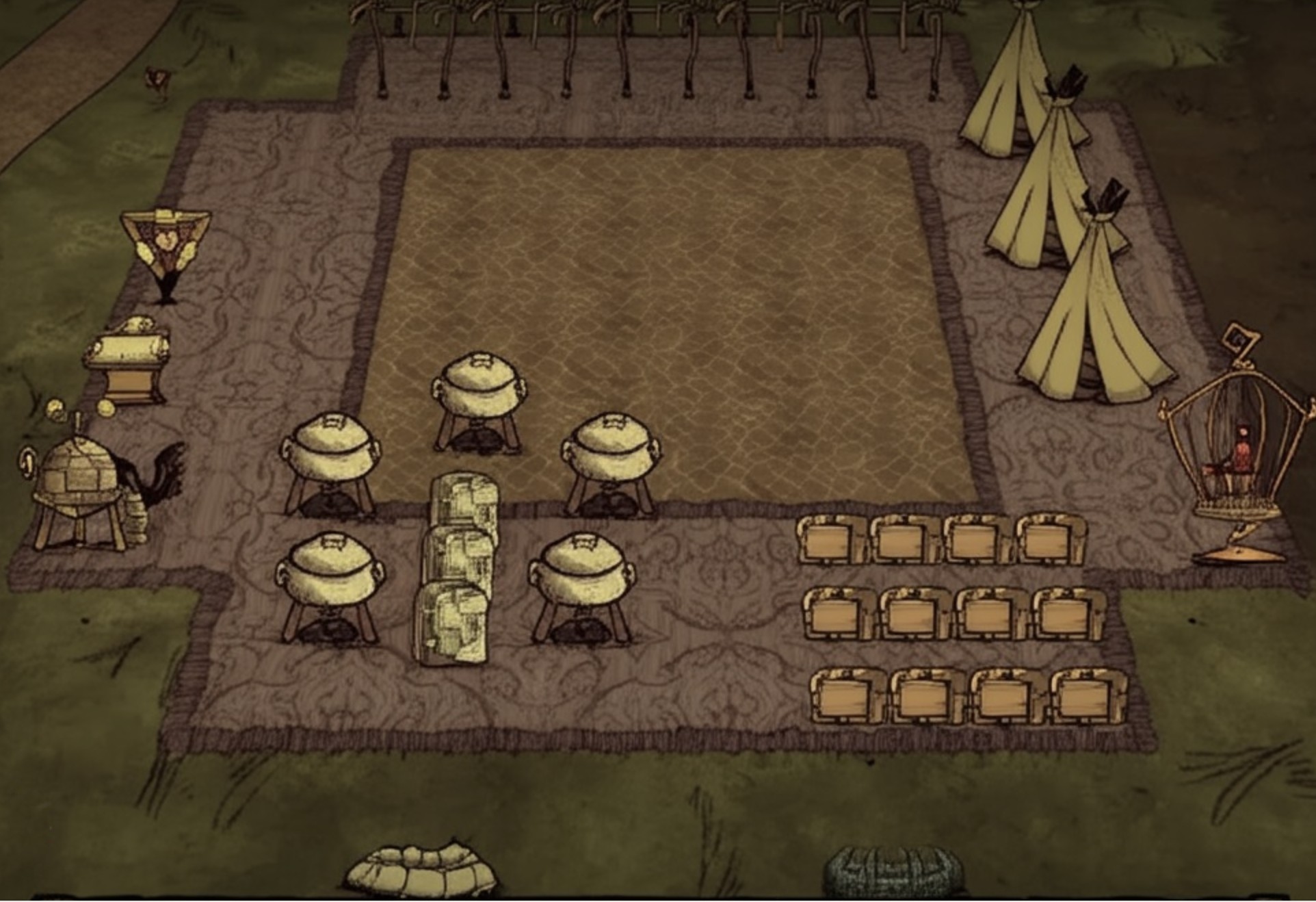 Screenshot of a player's inventory in Don't Starve showing the limited slots.