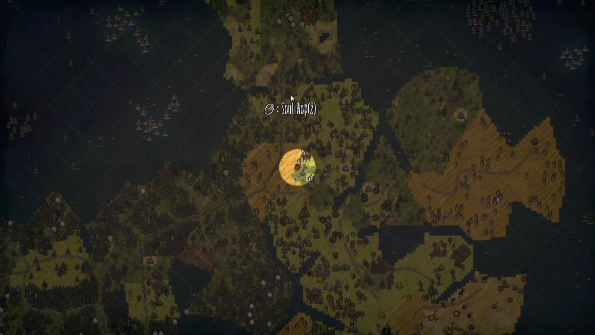 Base de um jogador localizada em um bioma seguro, longe de terrenos rochosos