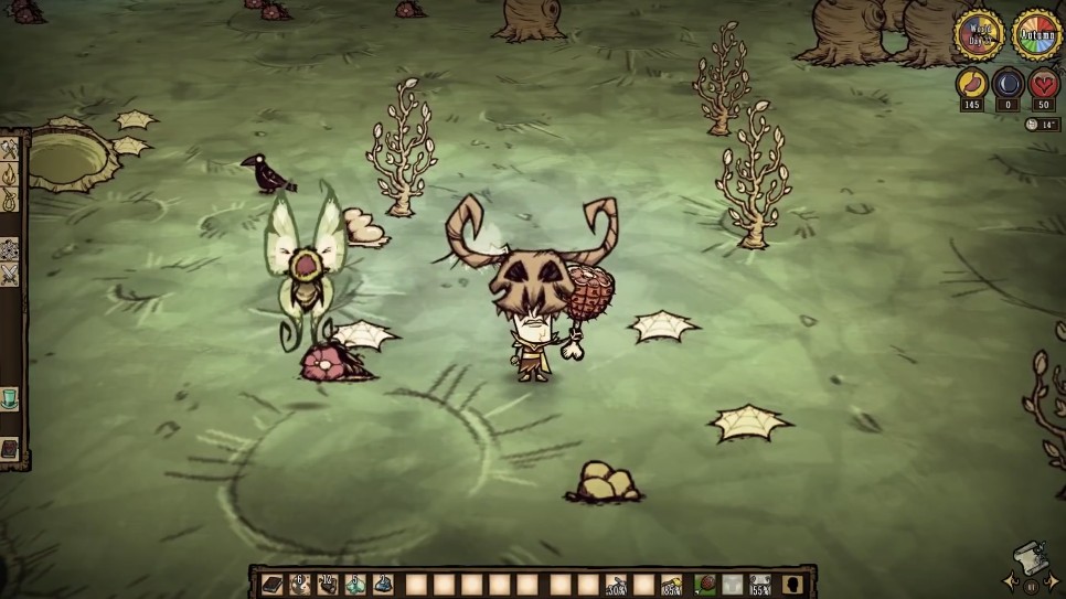 A player exploring the diverse landscape of Lunar Island.